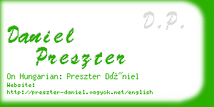daniel preszter business card